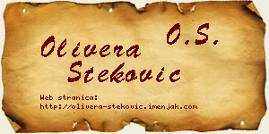 Olivera Steković vizit kartica